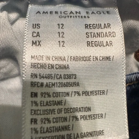 American Eagle Favorite Boyfriend Super Stretch Size 12 - Picture 7 of 7